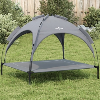 vidaXL Hundeliege mit Dach Anthrazit Oxford-Gewebe und Stahl 172599