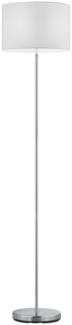 TRIO Leuchten LED (wechselbar) Stehlampe dimmbar, Metall / Stoff silber, Höhe: 160cm