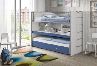 Vipack 'Bonny' Funktionsetagenbett weiß/blau
