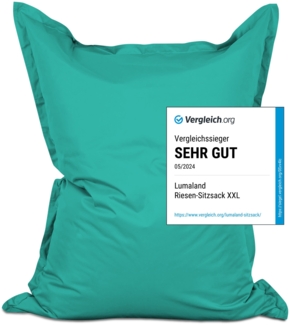 Lumaland 'Luxury' XXL-Sitzsack, Indoor & Outdoor, Türkis, Polyester, 380 l
