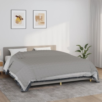 vidaXL Gewichtsdecke Stoff, 1 x Gewichtsdecke, Hellgrau, 220x260 cm, Baumwolle, 15 kg