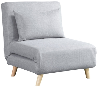 HOME DELUXE Schlafsessel ausklappbar mit Schlaffunktion SNOOZE - Grau