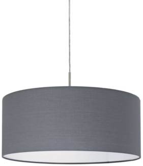 Eglo 31577 Hängeleuchte aus Textil PASTERI in nickel-matt und grau, Fassung E27 max. 1X60W Ø53 cm dimmbar