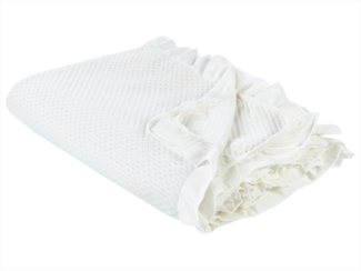 Tagesdecke HATTON Baumwolle 200 x 220 cm Cremeweiß