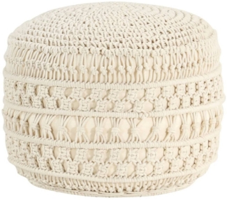 Makramee Sitzpuff Handgefertigt 45x30 cm Baumwolle [324002]