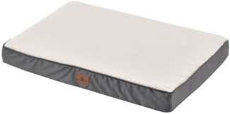 Juskys 'Milow' Hundebett, orthopädisch, flauschig & formstabil, Bezug abnehmbar & waschbar, mittlere Hunde, Beige, 92x69 cm