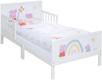roba 'Peppa Pig' Kinderbett, inkl. Bettwäsche und Lattenrost, Holz weiß, 70 x 140 cm