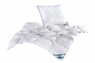 f.a.n. Kansas – Steppbett aus 100% Microfaser, kochfest und trocknergeeignet, auch für Allergiker, Ausführung: Duo-Steppbett, Größe: 155 x 220 cm
