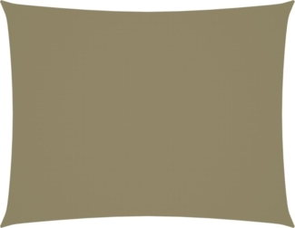 Sonnensegel Oxford-Gewebe Rechteckig 6x7 m Beige