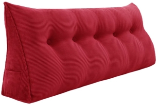 VERCART Keilkissen, Rot, Cord, 50 x 20 x 160 cm
