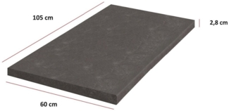 Küchen Arbeitsplatte Metallic Brown 105 cm 28 mm Bianca Grey Rose Küchenzeile