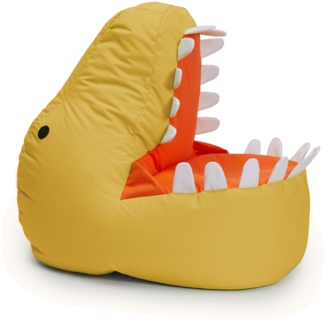 LUMALAND 'Animal Line Dino' Kindersitzsack, indoor & outdoor, Polyester senfgelb, 270 l
