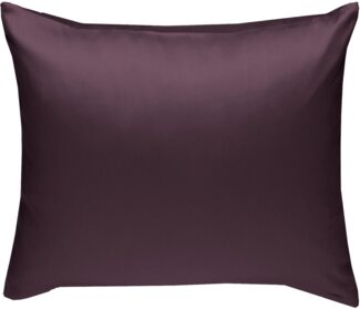 Bettwaesche-mit-Stil Mako-Satin / Baumwollsatin Bettwäsche uni / einfarbig brombeer Kissenbezug 40x40 cm