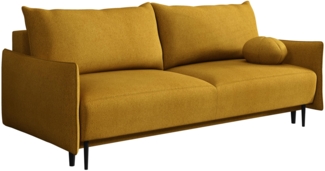 Mirjan24 'Dravolt' 3-Sitzer Schlafsofa mit Schlaffunktion und Bettkasten, Stoff, Orange