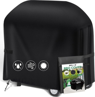  SPGOOD Grillabdeckung, wasserdicht, 420D Oxford-Stoff schwarz, 105 x 49 x 102 cm