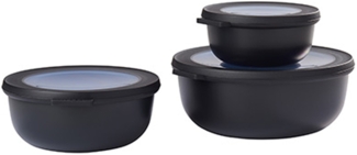 Mepal CIRQULA Multischüssel rund 3er Set (0,35l 0,75l 1,25l) Nordic Black - A