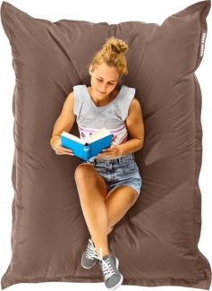 Green Bean® Outdoor Sitzsack, waschbar & wetterfest, Polyester-PVC-Stoff, Hellbraun, 140x180 cm, 380 Liter
