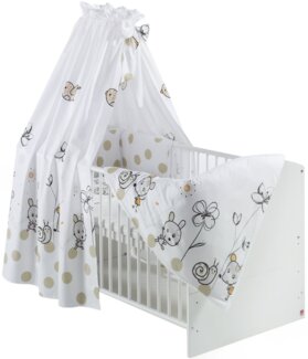 Schardt 'Capucine' 4-tlg. Baby-Bettset weiß/beige