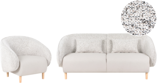 Sofa Set UMEA Stoff Hellbeige