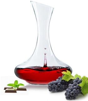 Handgemachte Weinkaraffe 1,5 Liter Dekantier Glaskaraffe Karaffe Glas