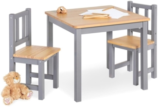 Pinolino 'Fenna' Kindersitzgruppe, 3-tlg., Vollmassiv grau