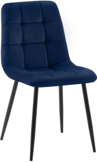 Esszimmerstuhl Tilde 1 Esszimmerstuhl blau Samt