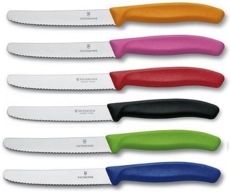 Victorinox | Messer-Set 6er | farblich Sortiert | präzises Schneiden leicht gemacht | ergonomische Griffe | rostfreier Stahl | langlebige Qualität