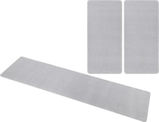 Bettumrandung Nasty Floor | Bettvorleger 3er Set - silber - 70x140/70x140/70x240 cm