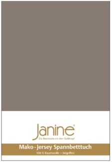 Janine Mako Jersey Spannbetttuch Bettlaken 90 x 190 cm - 100 x 200 cm OVP 5007 57 taupe
