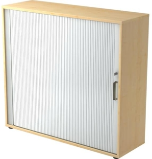 Rollladenschrank horizontal 3 Ordnerhöhen 120cm SG Ahorn / Silber