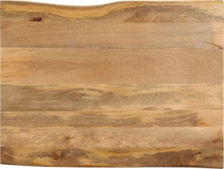 vidaXL Tischplatte mit Baumkante 90x80x2,5 cm Massivholz Mango 370723