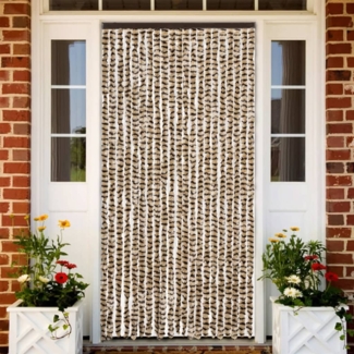 vidaXL Fliegenvorhang Beige und Braun 90x200 cm Chenille 377388