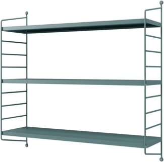en.casa 'Strängnäs' Modulares Wandregal, Stahl, Graublau, 50 x 60 x 15 cm
