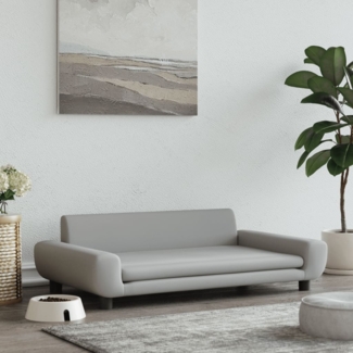 vidaXL Hundebett, Samt, Hellgrau, 100 x 54 x 33 cm
