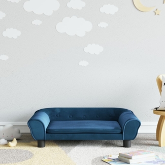 vidaxl Kindersofa 70 x 45 x 26 cm Samt, Blau