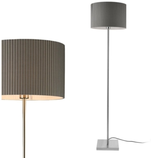 Lux.pro 'Coimbra' Stehleuchte, Metall / Stoff grau, Höhe 151 cm