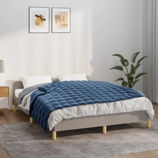 vidaXL Gewichtsdecke Stoff, 1 x Gewichtsdecke, Blau, 150x200 cm, Stoff, 11 kg