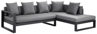 Vente-unique - Garten-Ecksofa - Aluminium - Anthrazit - MOLOKAI von MYLIA, links