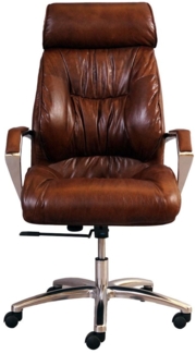 Bürosessel Old New York Leder "Montaigne-Brown"