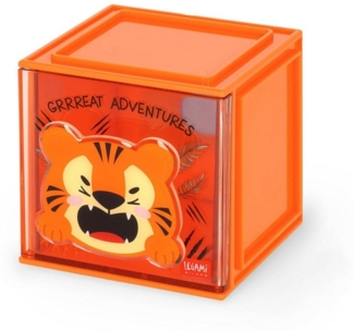 Legami Aufbewahrungsbox LEGAMI Erweiterbare Schreibtischbox - Cutie Cube - TIGER