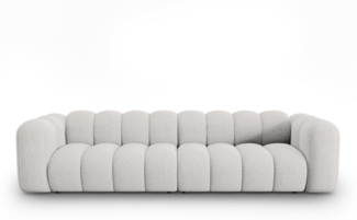 Micadoni Modulares Sofa Lupine 4-Sitzer Chenille Hellgrau