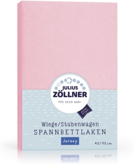 Julius Zöllner Spannbettlaken Jersey rosa,40x90 cm
