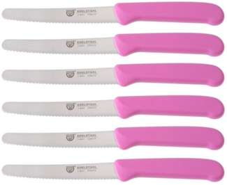 Frühstücksmesser / Brötchenmesser 6 Stück, pink