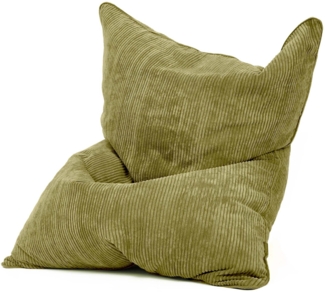 Green Bean® XXL Sitzsack 370 Liter waschbar, Cordstoff / EPS-Perlen Füllung grün, 25 x 180 x 140 cm