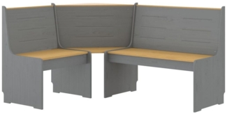 vidaXL Eckbank REINE 151 cm Honigbraun und Grau Massivholz Kiefer 327248