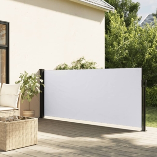 vidaXL Seitenmarkise Ausziehbar Weiß 140x600 cm 4004511