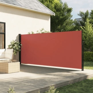vidaXL Seitenmarkise Ausziehbar Terrakottarot 160x500 cm 4004438
