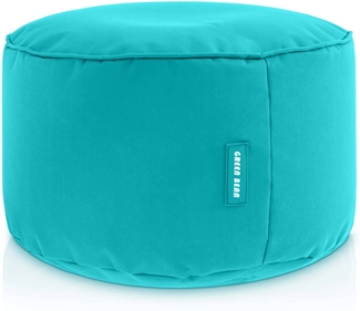 Green Bean® Sitzsack-Hocker 45x25cm mit EPS-Perlen Füllung - Sitz-Pouf für Sitzsäcke - Sitzhocker für Kinder und Erwachsene - Türkis