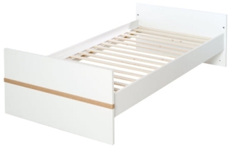roba Gitterbett 'Pia' - 70 x 140 cm - höhenverstellbar - 3 Schlupfsprossen - umbaubar - Weiß / San Remo