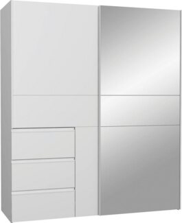 'Winn' Kleiderschrank mit Spiegel, weiß, 170 cm
